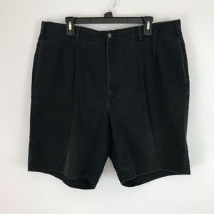 Vintage Nicklaus Men's Shorts Sz 40 Black Casual 90's Zip Front High Waist
